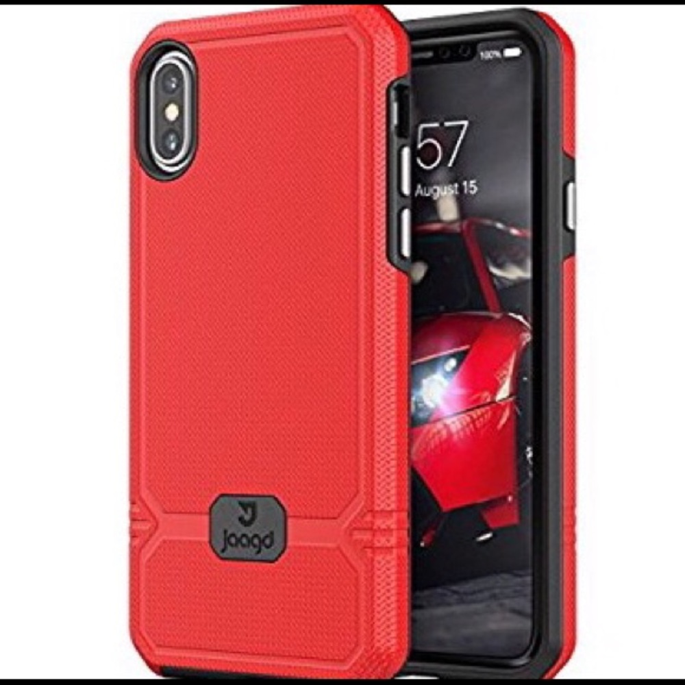 Jaagd iPhone X Slim Case....Color: Red...New
